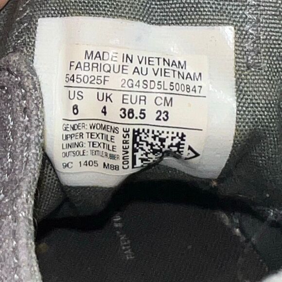 Converse All Star Chuck Taylor Low Top Sneakers, Gray Denim Color, Women’s US 6 - Picture 6 of 11